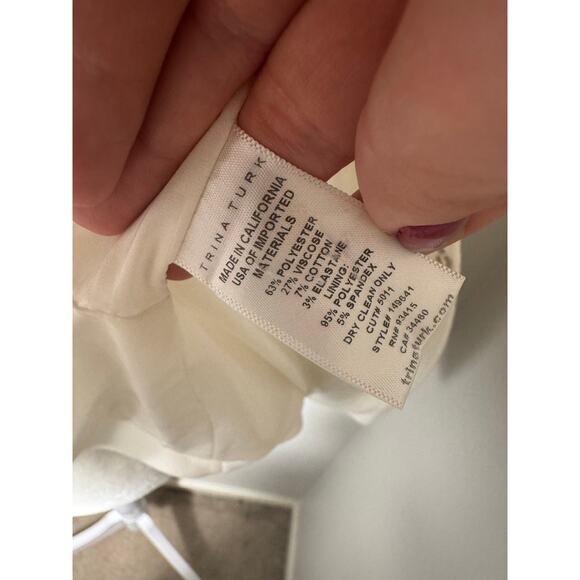 Trina‎ Turk Atwood White Blazer Size 6 - Picture 6 of 8